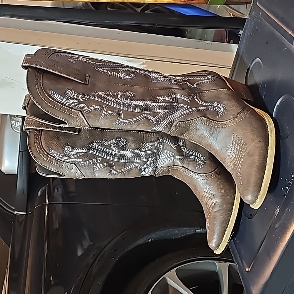HISEA Rollda Cowboy Cowgirl Boots Women Western Ladies Pointy Toe Fashion